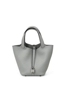 HERMES Picotin 18 см серо-голубая серебро СК-00331