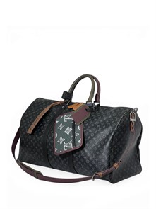 {{photo.Alt || photo.Description || 'LV дорожная сумка Keepall 50 см серая монограмма цветные ручки'}}