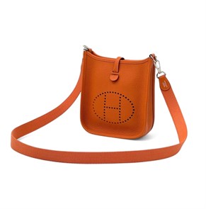 HERMES сумка Evelyne mini кожа Того 16 см оранжевый СК-00447