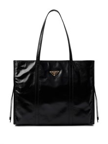 PRADA сумка шоппер гладкая черная кожа СК-00345