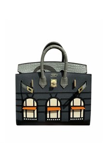 {{photo.Alt || photo.Description || 'HERMES сумка Birkin 20 см кожа эпсом и кожа крокодила серая золото'}}