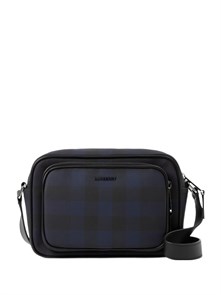 {{photo.Alt || photo.Description || 'BURBERRY мессенджер Paddy синий канва в клетку с наружным карманом на молнии с металлической надписью'}}