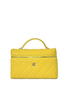 {{photo.Alt || photo.Description || 'CHANEL сумка Vanity с ручкой кожа икра клетка желтая золото'}}