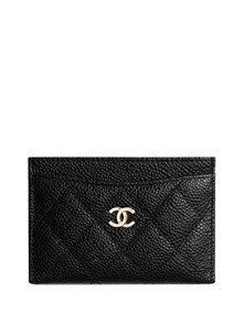 CHANEL визитница кожа икра черная золото ВЗ-01241