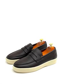 {{photo.Alt || photo.Description || 'LORO PIANA лоферы низкие кожа кофейные с белой высокой подошвой'}}