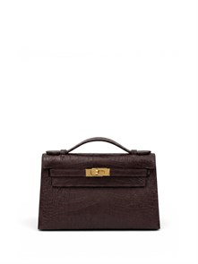 {{photo.Alt || photo.Description || 'HERMES клатч POCHETTE 22 см коричневая кожа крокодила золото'}}