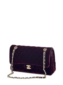 {{photo.Alt || photo.Description || 'CHANEL сумка 2.55 бархат в клетку 25 см шампань бордовая золото'}}