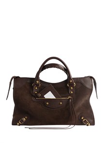 {{photo.Alt || photo.Description || 'BALENCIAGA сумка Le City Medium замша и кожа коричневая золото'}}
