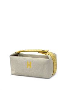 HERMES косметичка Bride-a-Brac текстиль на молнии маленькая бежевая НС-00823