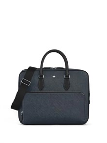 MONTBLANC портфель Sartorial кожа сафьяно с карманом спереди темно-синий ПР-00975