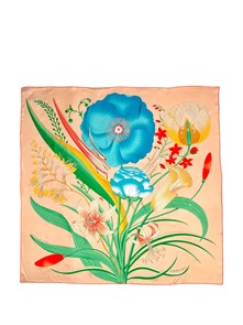 HERMES платок 90x90 см шелк бежевый ПЛ-01389