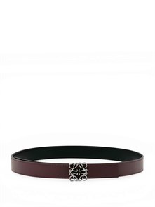 {{photo.Alt || photo.Description || 'LOEWE ремень двусторонний 25 мм черно-бордовый сьемная пряжка серебро'}}