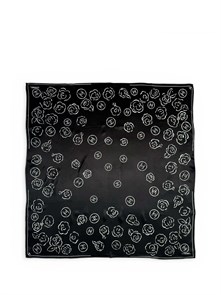 CHANEL платок 90х90 шелк черный ПЛ-01424