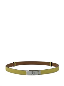 HERMES ремень Келли эпсом желтый серебро РМ-00530