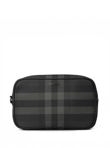 {{photo.Alt || photo.Description || 'BURBERRY борсетка серая канва в клетку с внешним карманом'}}