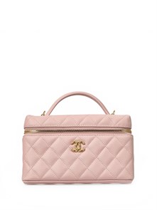 {{photo.Alt || photo.Description || 'CHANEL сумка Vanity с ручкой кожа икра клетка розовая золото'}}