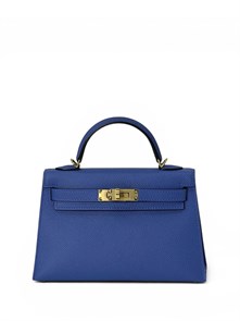 {{photo.Alt || photo.Description || 'HERMES сумка mini Kelly 19 см кожа Эпсом синяя золото'}}