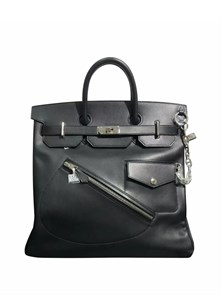 {{photo.Alt || photo.Description || 'HERMES сумка Birkin 40 см гладкая кожа карман на молнии черная серебро'}}