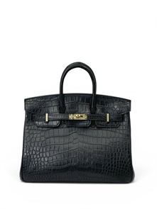 {{photo.Alt || photo.Description || 'HERMES сумка Birkin 25 см кожа крокодила черная золото'}}