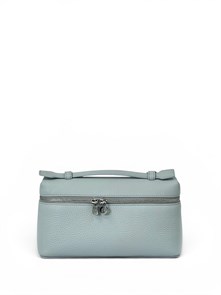LORO PIANA сумка маленькая того голубая серебро СК-01636