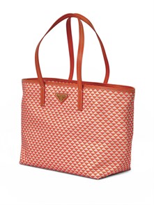 {{photo.Alt || photo.Description || 'PRADA сумка нейлон принт треугольники оранжевая'}}