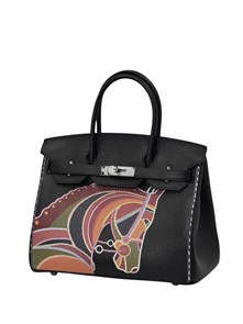 {{photo.Alt || photo.Description || 'HERMES сумка Birkin 30 см лимитка кожа Шевре черная с лошадью серебро'}}