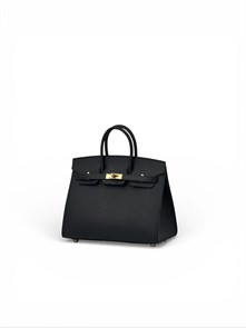 HERMES сумка Birkin 25 см кожа Эпсом черная золото СК-00862