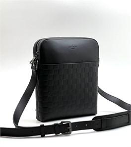 LV мессенджер Pochette кожа шашка черный МС-0364