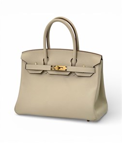 HERMES сумка Birkin кожа Того 30 см молочная золото СК-00763
