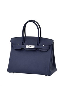 {{photo.Alt || photo.Description || 'HERMES Birkin 30 см сумка кожа того синяя серебро'}}