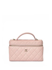 {{photo.Alt || photo.Description || 'CHANEL сумка Vanity с ручкой кожа икра клетка розовая золото'}}