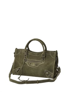 BALENCIAGA сумка Le City замша хаки СК-00244