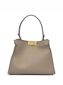 {{photo.Alt || photo.Description || 'FENDI сумка Peekaboo гладкая кожа серая золото'}}