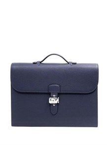 {{photo.Alt || photo.Description || 'HERMES Портфель Depeches синий с клапаном и металлическим замком'}}