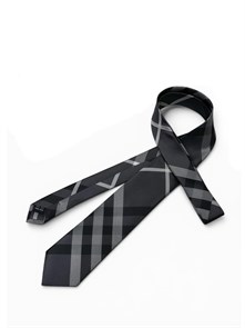 BURBERRY галстук клетка серый ГЛ-01675