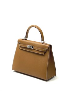HERMES сумка Kelly кожа Эпсом 25 см кэмел золото СК-00312