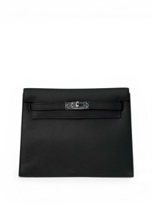HERMES сумка Kelly Dance 21 см черная серебро СК-01145