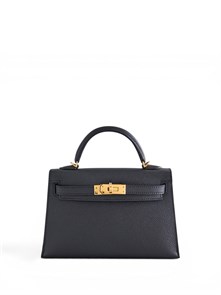 {{photo.Alt || photo.Description || 'HERMES сумка mini Kelly 19 см кожа Эпсом черная золото'}}