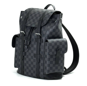 LV рюкзак Christopher серая шашка маленький РК-00463