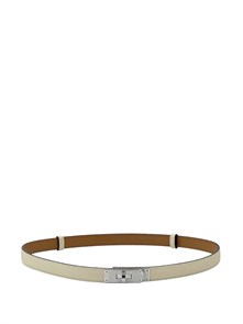 HERMES ремень Келли молочный серебро РМ-00204