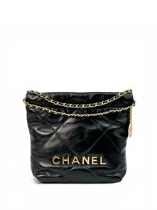 {{photo.Alt || photo.Description || 'CHANEL Сумка 22 mini в клетку гладкая кожа черная'}}