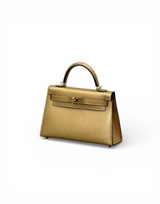 HERMES сумка Mini Kelly кожа Шевре 19 см золотая золото СК-00863