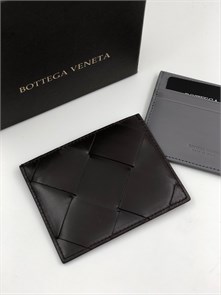 BV визитница 3 визитки крупное плетение коричневая ВЗ-0773