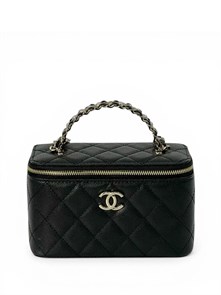 {{photo.Alt || photo.Description || 'CHANEL сумка Vanity ручка с жемчугом кожа икра черная золото'}}