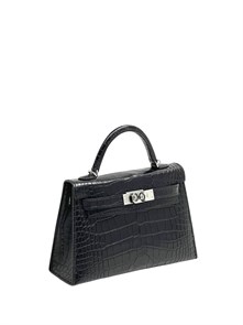 {{photo.Alt || photo.Description || 'HERMES сумка Mini Kelly кожа крокодила 19 см черная фурнитура серебро'}}
