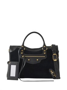 {{photo.Alt || photo.Description || 'BALENCIAGA сумка Le City Medium замша и кожа черная золото'}}