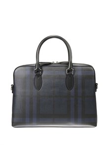BURBERRY портфель маленький закругленный синяя клетка ПР-0424