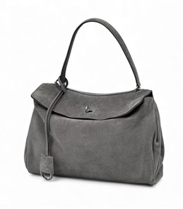 BALENCIAGA сумка Rodeo Medium замша серая серебро СК-00319