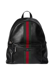 {{photo.Alt || photo.Description || 'GUCCI рюкзак на молнии гладкая кожа черный с красной полосой'}}