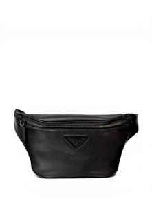 PRADA поясная сумка гладкая кожа черная СЛ-01496